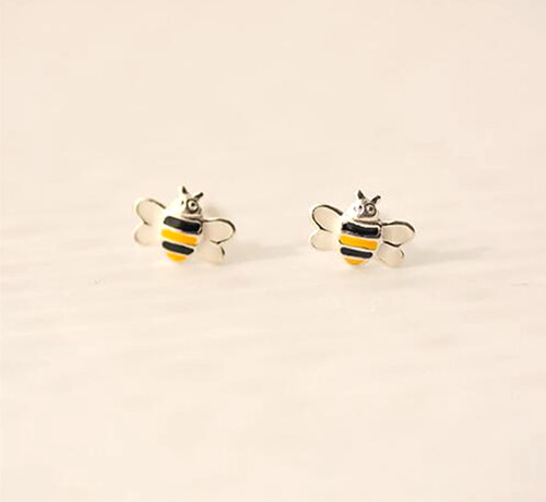 Tiny silver black yellow honey - black,