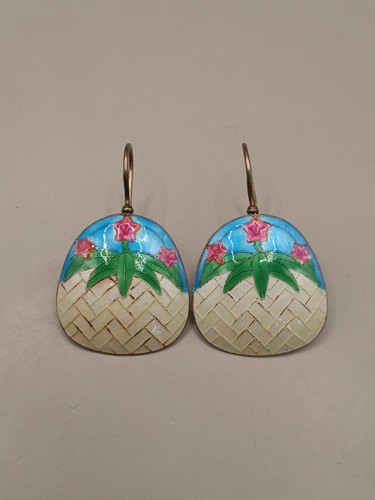 Vtg sterling silver enamel - silver,